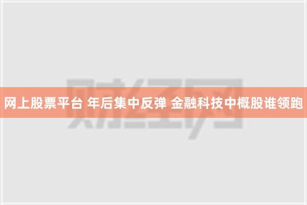 网上股票平台 年后集中反弹 金融科技中概股谁领跑