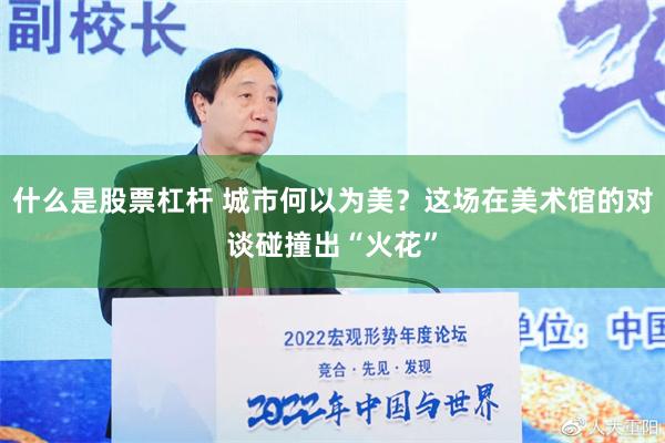 什么是股票杠杆 城市何以为美？这场在美术馆的对谈碰撞出“火花”