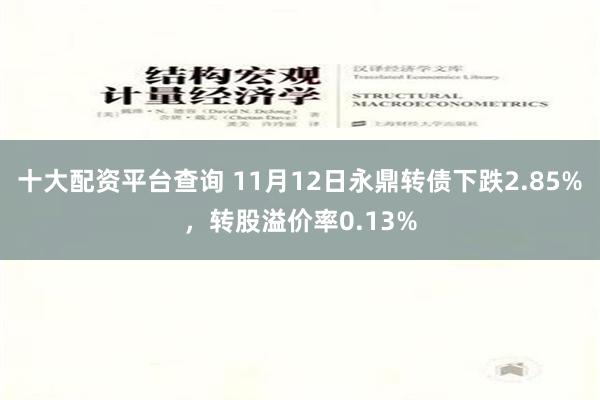 十大配资平台查询 11月12日永鼎转债下跌2.85%，转股溢价率0.13%