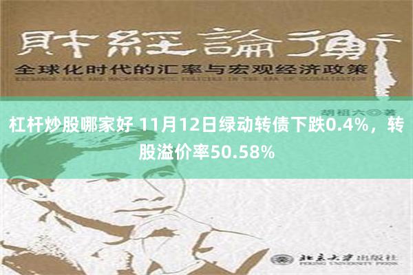 杠杆炒股哪家好 11月12日绿动转债下跌0.4%，转股溢价率50.58%