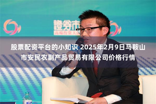 股票配资平台的小知识 2025年2月9日马鞍山市安民农副产品贸易有限公司价格行情